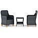 Set Divani da Giardino 3 pz con Cuscini Polyrattan Grigio Scuro - Foto miniatura 1