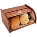 Porta-pane Legno Marrone | Moderno | 40 X 27,5 X 18,5cm | Contenitore Pane | Coperchio Scorrevole Avvolgibile | Apertura Frontale A Scomparsa | Faggio Naturale | Moderno Accessori Cucina - Foto miniatura 3