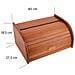 Porta-pane Legno Marrone | Moderno | 40 X 27,5 X 18,5cm | Contenitore Pane | Coperchio Scorrevole Avvolgibile | Apertura Frontale A Scomparsa | Faggio Naturale | Moderno Accessori Cucina - Foto miniatura 4