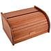 Porta-pane Legno Marrone | Moderno | 40 X 27,5 X 18,5cm | Contenitore Pane | Coperchio Scorrevole Avvolgibile | Apertura Frontale A Scomparsa | Faggio Naturale | Moderno Accessori Cucina - Foto miniatura 1