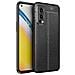 Custodia Compatibile Con Oneplus Nord 2 In Nero Profondo - Coperchio Protettivo In Silicone Tpu Con Applicazione Di Finta Pelle Nobile - Foto miniatura 1