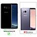 Custodia Compatibile Con Samsung Galaxy S8 - Ottica A Strisce In Cremisi Rosa - Coperchio Protettivo In Vetro Temperato E Silicone Tpu - Foto miniatura 2