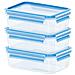 Clip & Close Scatola Rettangolare 1 L Blu, Trasparente 3 Pezzo (i) - Foto miniatura 3