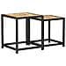 Tavolini 2 Pz In Mdf Neri E Gialli - Foto miniatura 2