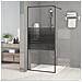 Parete Doccia Walk In Nero 90x195 Cm Vetro Trasparente Esg - Foto miniatura 1