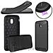 Custodia B-case Tpu Silicone Cover Case Per Samsung Galaxy A01 A015 Carbon Metal Black - Foto miniatura 2