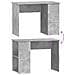 Scrivania Grigio Cemento 100x55x75 cm in Legno Multistrato - Foto miniatura 4