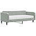Divano Letto Con Materasso Grigio Chiaro 100x200 Cm In Velluto - Foto miniatura 1