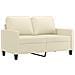 Divano A 2 Posti Crema 120 Cm In Similpelle - Foto miniatura 2