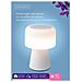 Lampada Led Con Altoparlante Bluetooth E Caricabatterie Senza Fili 894417 Bianco 22,5 Cm Ricaricabile - Foto miniatura 2