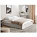Letto Con Ottomano Senza Testata Tessuto Dinan 160 X 200 Cm Grigio Chiaro - Foto miniatura 1