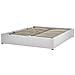 Letto Con Ottomano Senza Testata Tessuto Dinan 160 X 200 Cm Grigio Chiaro - Foto miniatura 6