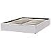 Letto Con Ottomano Senza Testata Tessuto Dinan 160 X 200 Cm Grigio Chiaro - Foto miniatura 11