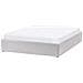 Letto Con Ottomano Senza Testata Tessuto Dinan 160 X 200 Cm Grigio Chiaro - Foto miniatura 12