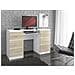 Scrivania per computer A11, 6 cassetti, 135x50x77 cm, Colore Bianco e Sonoma Quercia - Foto miniatura 5