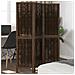 Divisorio Ambienti 3 Pannelli Marrone Scuro Massello Paulownia - Foto miniatura 1