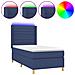 Letto a Molle con Materasso e LED Blu 90x190 cm in Tessuto - Foto miniatura 1