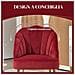 Poltroncina da Camera e Salotto a Conchiglia Stile Art Deco, Vellutato e Acciaio, 63x65x84 cm, Rosso - Foto miniatura 4
