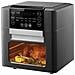 Dam Forno Multifunzione  Friggitrice Ad Aria 1350 W 12 Litri Di Grande Capacità Con Finestra Di Visualizzazione. Doppio Vassoio, Pannello Touch E Vano Cottura A Vapore. Colore Nero - Foto miniatura 1