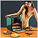 Dam Forno Multifunzione  Friggitrice Ad Aria 1350 W 12 Litri Di Grande Capacità Con Finestra Di Visualizzazione. Doppio Vassoio, Pannello Touch E Vano Cottura A Vapore. Colore Nero - Foto miniatura 6