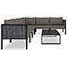 Lusso Casadino -  Set Divani Da Giardino 7 Pz Con Cuscini In Polyrattan Antracite - Foto miniatura 1
