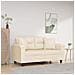 Divano A 2 Posti Con Cuscini Beige 120 Cm Tessuto Microfibra - Foto miniatura 8