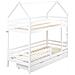 Letto A Castello Con Cassetti Casa Legno Di Pino Girgols 90 X 200 Cm Con Contenitore Bianco - Foto miniatura 4
