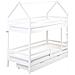 Letto A Castello Con Cassetti Casa Legno Di Pino Girgols 90 X 200 Cm Con Contenitore Bianco - Foto miniatura 5