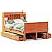 Letto Libreria senza Materasso Marrone Cera 135x190 cm in Pino - Foto miniatura 1