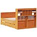 Letto Libreria senza Materasso Marrone Cera 135x190 cm in Pino - Foto miniatura 6