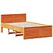 Letto Libreria senza Materasso Marrone Cera 135x190 cm in Pino - Foto miniatura 9