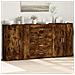 Credenze 3 pz Rovere Fumo 60x31x84 cm in Legno Multistrato - Foto miniatura 2