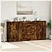 Credenze 3 pz Rovere Fumo 60x31x84 cm in Legno Multistrato - Foto miniatura 3