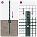 Recinzione in Rete Saldato con 11 Pali U Verde 0.4x25 m Acciaio - Foto miniatura 9