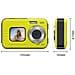 Fotocamera Digitale Impermeabile 4k Con Doppio Display, Zoom 16x E Risoluzione 48mp Yellow - Foto miniatura 2