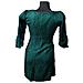 Abito Al Ginocchio Elegante A Maniche Lunghe Verde Taglia Xs - Foto miniatura 5