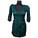Abito Al Ginocchio Elegante A Maniche Lunghe Verde Taglia Xs - Foto miniatura 1