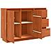 Credenza Marrone 111 x 34 x 75 cm Legno massello di pino - Foto miniatura 5
