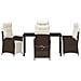 Set da Pranzo per Giardino 5 pcs Marrone Poly Rattan - Foto miniatura 7