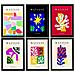 Set Di 6 Stampe Künstlerischen Illustrationen Von Henri Matisse Einladend Sammlung Von Dekorations Gemälden Im Kunstgalerie Stil A3 Cornice Nera - Foto miniatura 1