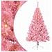 Albero di Natale artificiale con luci integrate Rosa 120 cm PVC - Foto miniatura 1