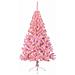 Albero di Natale artificiale con luci integrate Rosa 120 cm PVC - Foto miniatura 3