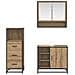 Set di mobili per il bagno con porta 3 pcs Rovere artigianale - Foto miniatura 3