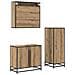 Set di mobili per il bagno con porta 3 pcs Rovere artigianale - Foto miniatura 4