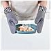 Guanti Da Forno In Silicone A Nido D'ape - Presine Da Cucina Resistenti Al Calore, Set Da 2 Grey - Foto miniatura 5