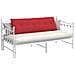 Cuscino per Schiena Rosso 160 x 19 x 50 cm Tessuto - Foto miniatura 3