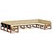 Set di divani da esterno con cuscino 10 pcs Naturale e Beige - Foto miniatura 1