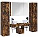 Set di mobili per il bagno 6 pcs Rovere Fumo - Foto miniatura 1