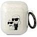 Karl Lagerfeld Kla2hnkctgt Airpods 1/2 Custodia Trasparente Gliter Karl&choupette - Foto miniatura 1