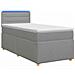 Letto box spring con materasso Grigio Chiaro 80 x 200 cm - Foto miniatura 1